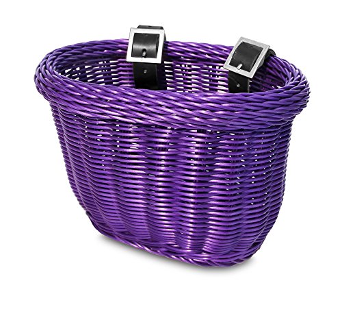 Colorbasket Kids Front Handlebar Bike Basket, Purple - Thumbnail 2