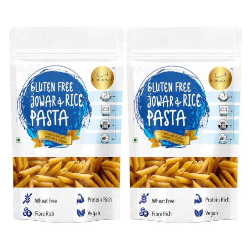 Image of INDULGENCE Jowar Rice Gluten-Free Pasta 400g (2 x 200g) | High Protein | Healthy Millet-Based Pasta | Wheat-Free for Kids & Adults