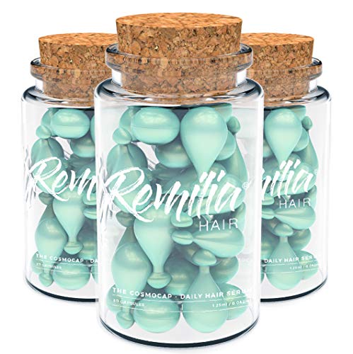 Remilia Hair - Serum Capsules with Keratin and Vitamins, Hair Treatment for Damaged Hair, Dry Hair Repair Serum with Deep Conditioning for All Hair Types, No Sulfate (3 Pack)