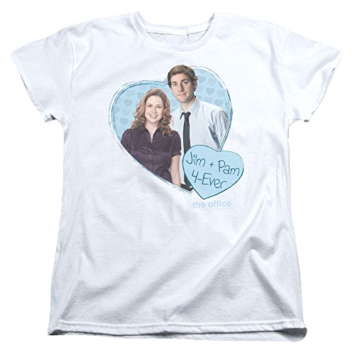 The Office Comedy Sitcom TV Series NBC Jim & Pam 4 Ever Women's T-Shirt Tee image 3