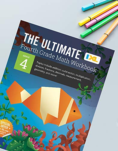 Ixl | The Ultimate Grade 4 Math Workbook | Multi-Digit Multiplication, Long Division, Addition, Subtraction, Fractions, Decimals, Measurement, And Geometry For Classroom Or Homeschool Curriculum #TOP1