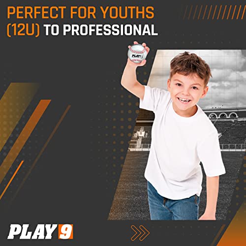 Shop Play 9 Play9 Baseball Training Ball - Leather Baseball Pitching & Throwing Trainers - Spin Ball For Pitchers & Catchers, Youth & Adult #TOP5