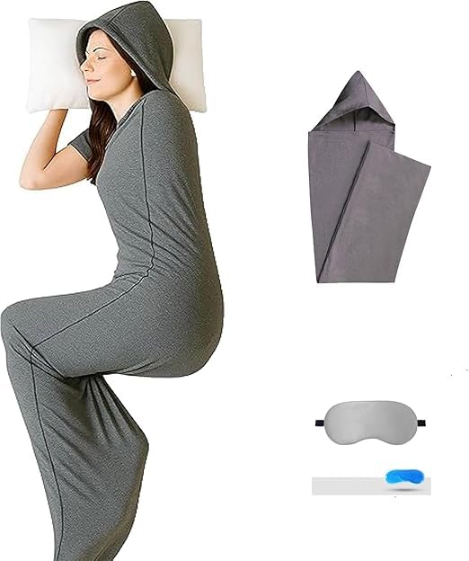 Schlafsack komprimieren für Erwachsene - Ultraleichte, tragbare Decke zur Linderung von Stress und Angst, atmungsaktives- Umarmende Drucktherapie für Jugendliche und Erwachsene (Braun, 185cm)