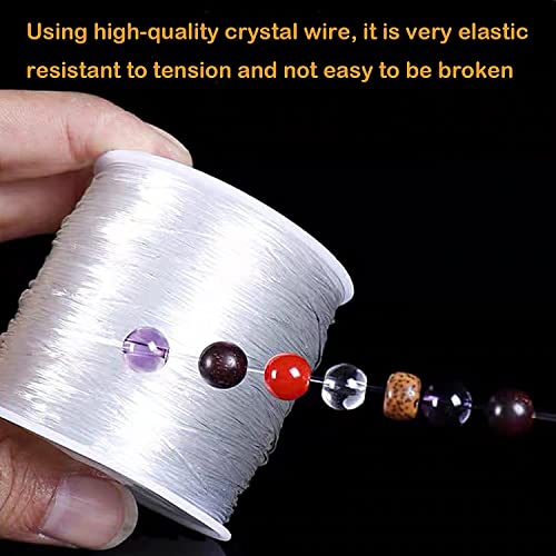 Elastic Bracelet String Cord, 2PCS 1.5mm Crystal Elastic Beading Thread - Image 4