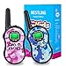 Nestling Walkie Talkie Niños, Camuflaje al Aire Libre 8 Canales LCD Pantalla Linterna Incorporado VOX, Rango de 3KM, 10 Tonos de Llamada Walkie Talkie Niñas Juguete Regalo (2pcs Rosa&Azul)