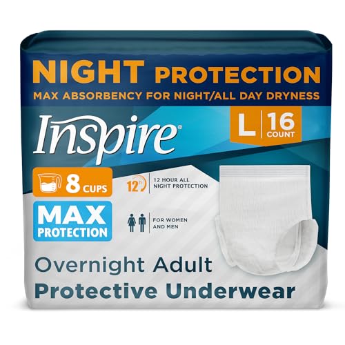 Inspire Adult Diapers Women or Men - MAX Absorbency | Our Most Absorbent and Dry, Incontinence...