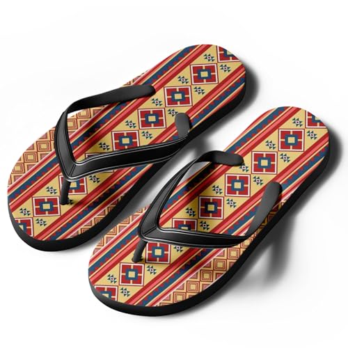 Ethnic Flip Flops for Men Women Vibrant Summer Beach Pool Party Comfortable Lightweight Couple Slippers Sandals4