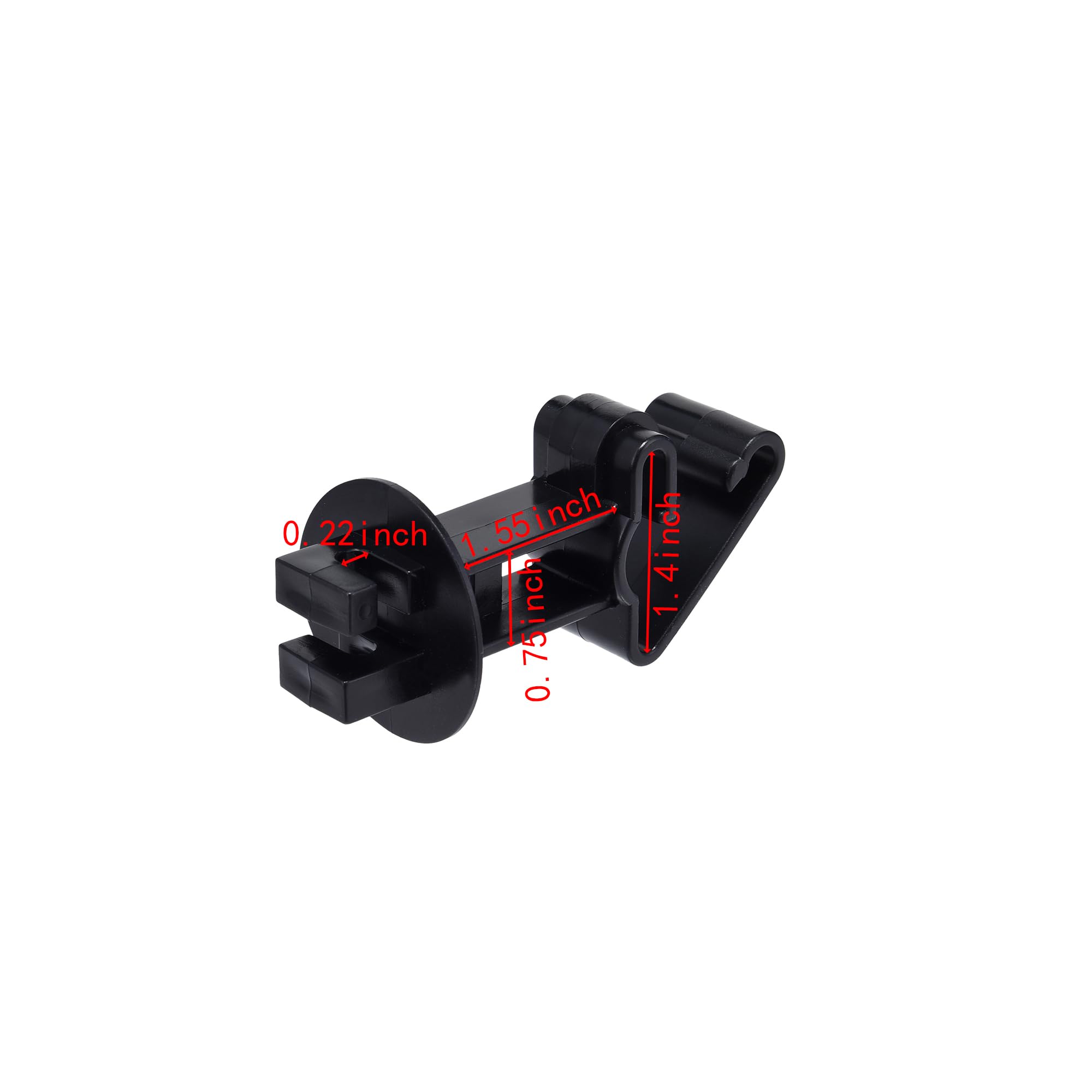 Isolatori per filo di recinzione elettrica agricolo, aderente extra lunghezza T-Post Holding Isolatore per filo di recinzione elettrica (nero, 25)