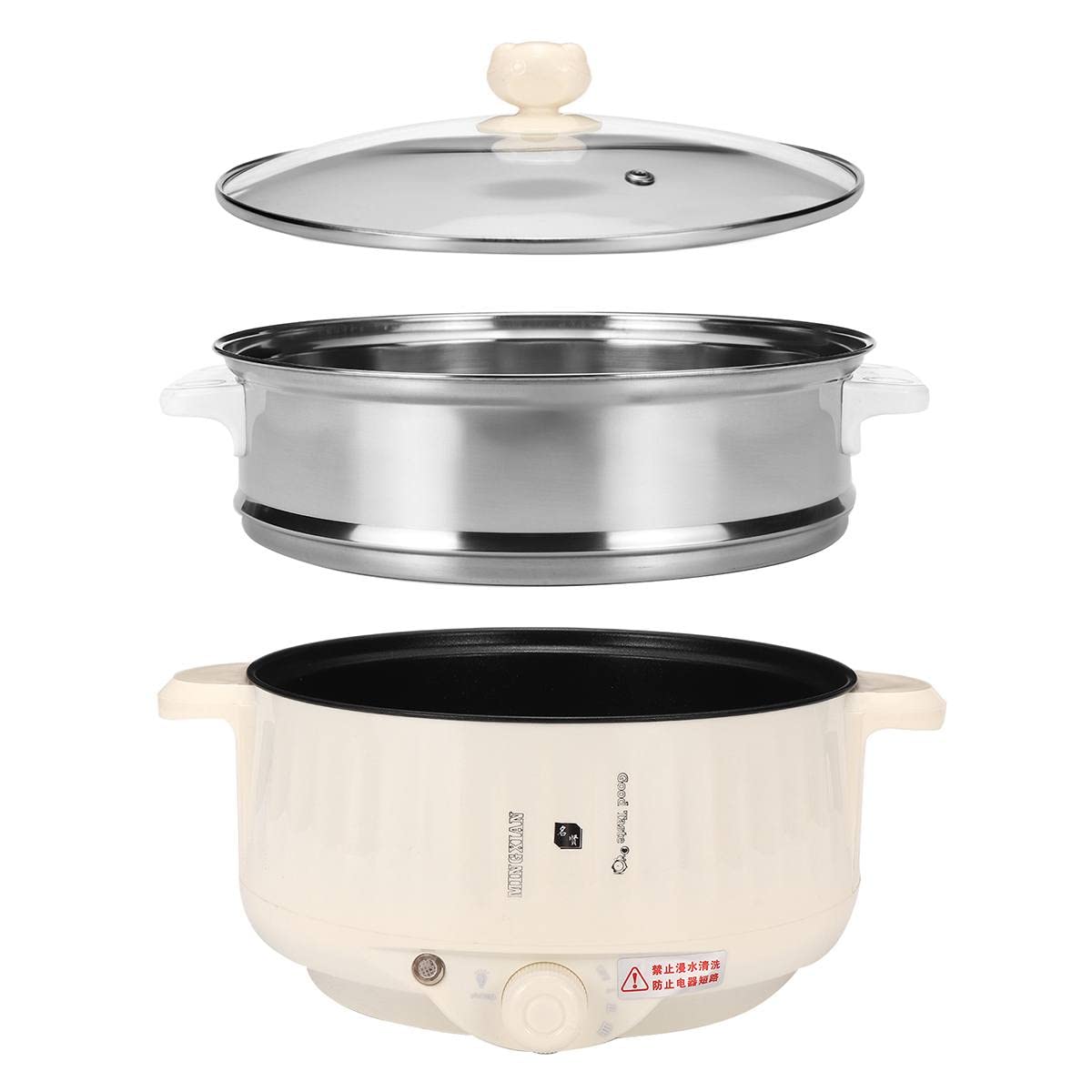 Wielofunkcyjna kuchenka elektryczna Non-stick Multicooker - 1,7 l - 2,7 l kuchenka elektryczna do szkoły podróżnej w domu 400 W-1000 W,2.2L