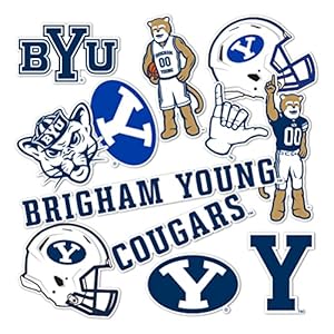 Brigham Young University Sticker Cougars BYU Cougs Stickers Vinyl Decals Laptop Water Bottle Car Scrapbook T2 (Type 2)