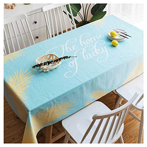 Nappe rectangulaire bleue minimaliste 85x85 cm pour table basse - 2