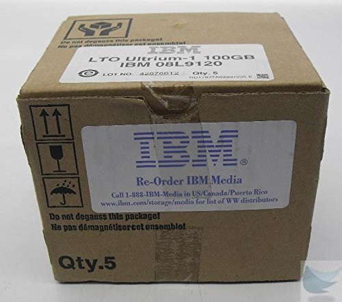 Image of IBM 08L9120 LTO-1 Ultrium-1 Data Cartridges Qty 5 Per Box