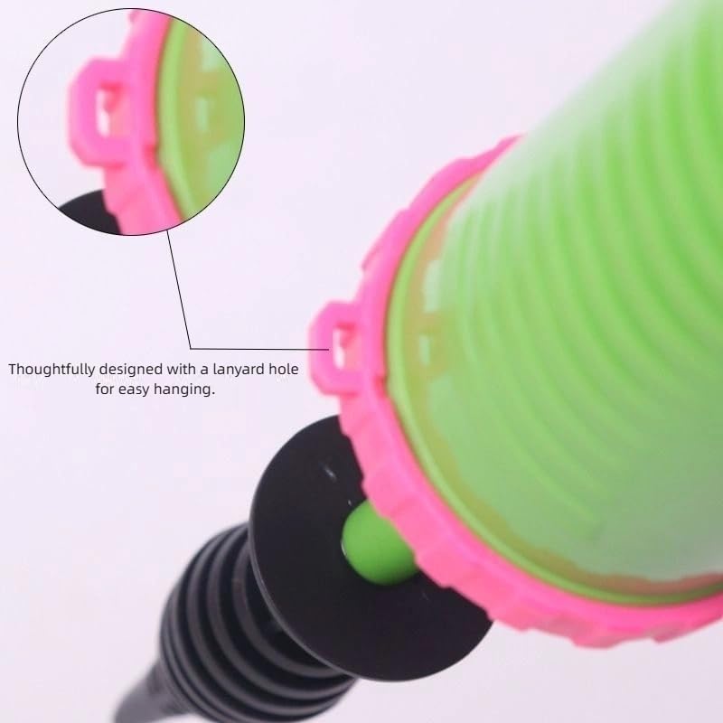 Miniatura 2 de Bomba de globo de doble acción bomba de aire de mano de 2 vías para inflado rápido  Inflador manual para globos, pelotas de yoga, anillos de