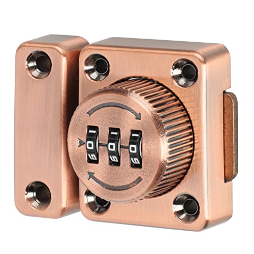 Image of Alise Password Gate Latch Slide Bolt Latches Lock,Safety Double Sided Gate Hardware Locks,MSS002-R Red Antique Copper