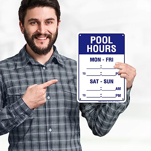 Cartel para piscina 7x10 pulgadas aluminio resistente miniatura 2