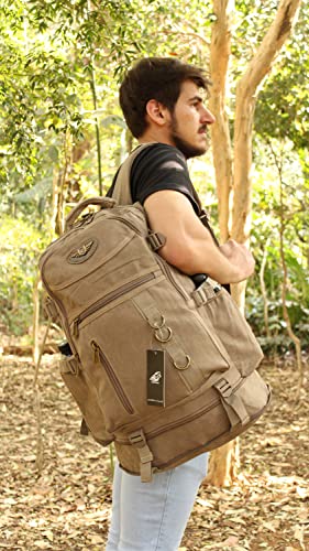 Mochila Acampamento Camping de Lona Grande 50 litros 3002