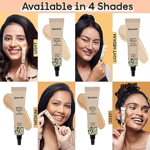 Image of QUENCH BOTANICS Brightening Natural Cream Concealer With Rice Water & Aloe Vera | Conceals Dark Circles & Brightens Under Eyes All Skin| Made In Korea (Deep), 10Ml