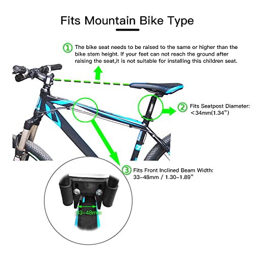 Lixada Sedile Anteriore per Bambini in Bicicletta