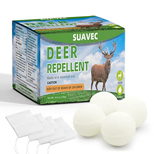 SUAVEC Deer Repellent for Plant, Deer and Rabbit Repellent, Deer Deterrent for Garden and Lawn, Outdoor Deer Repellant Yard, Deer Repellant, Repel Deer Away