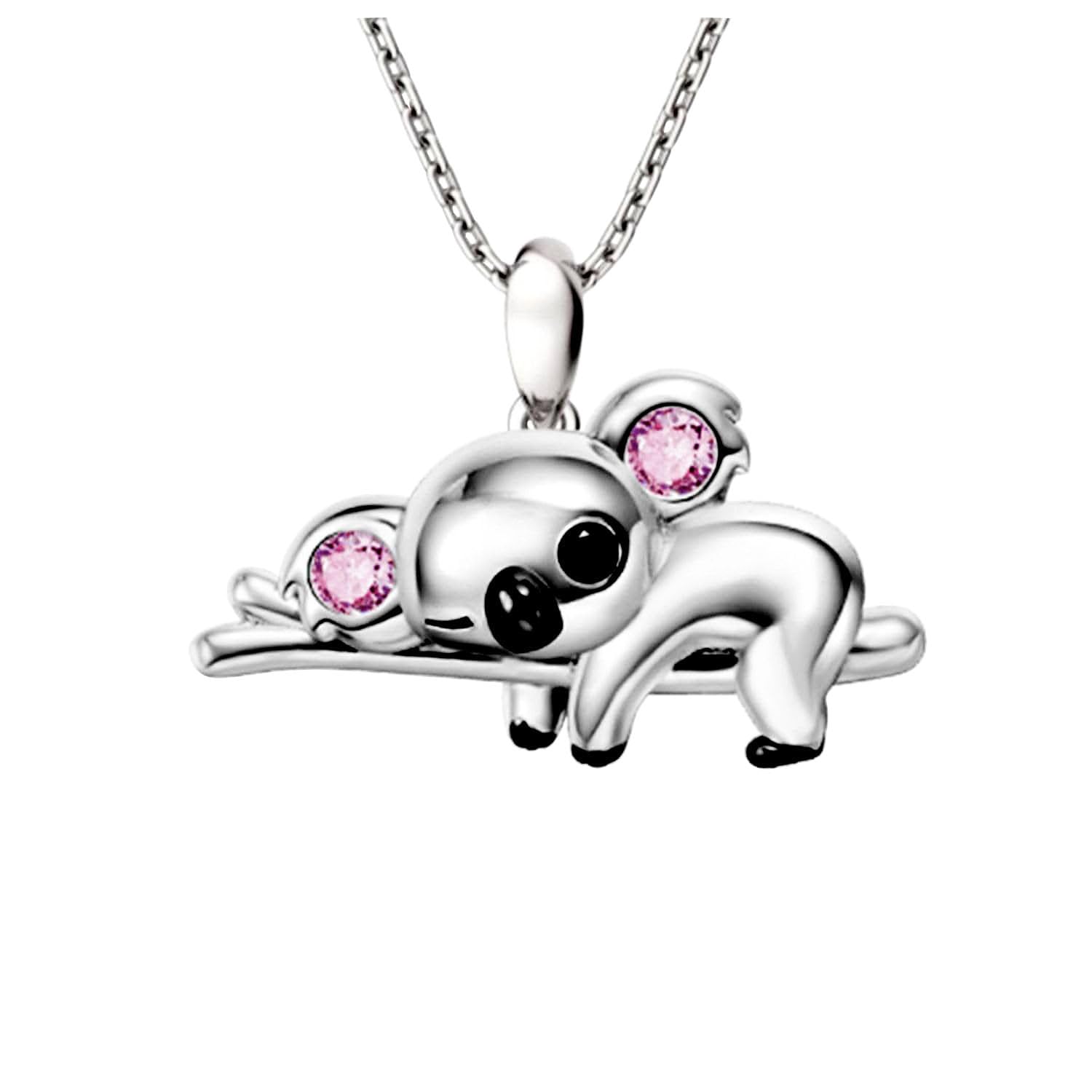 VASSAGO Collana Mamma E Figlio: Ciondolo Koala In Acciaio Inox, Catena Clavicolare Per Donne, Regalo Per La Festa Della Mamma