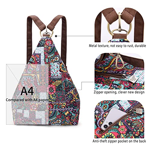 Black Butterfly Premium Backpack For Women,Bohemia Style Daypack,Fashion,Light And Small (05-Brown) #TOP2
