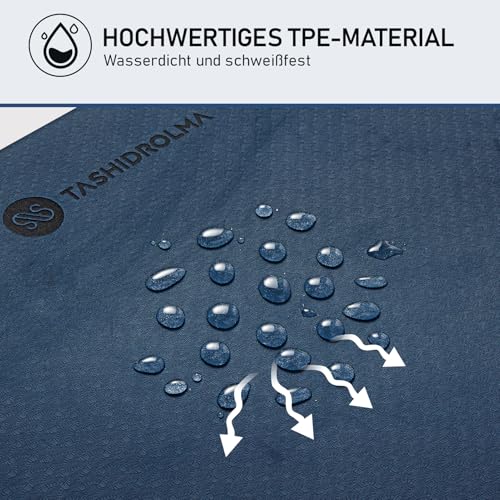 183x61 cm groß - Detailansicht von TASHIDROLMA Yogamatte Test Rutschfest TPE – Dealfoxx.de