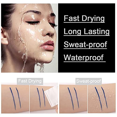 Evpct 4 In 1 Stars Flowers Hearts Moon Face Stamps Eyeliner Makeup Set,Purple Blue Red Pink Star Heart Colored Liquid Winged Eyeliner Stamps Wingliner Star Shapes Eye Liner Wing Eyeliner Stamp Tool 2 thumb #6