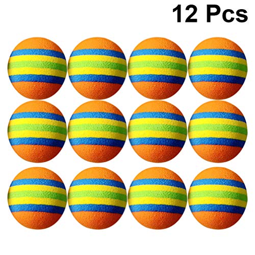 Tomaibaby 12 Stks Regenboog Schuim Golf Training Ballen Huisdier Golfbal Training Sportballen Voor Honden Huisdier… - Image 3
