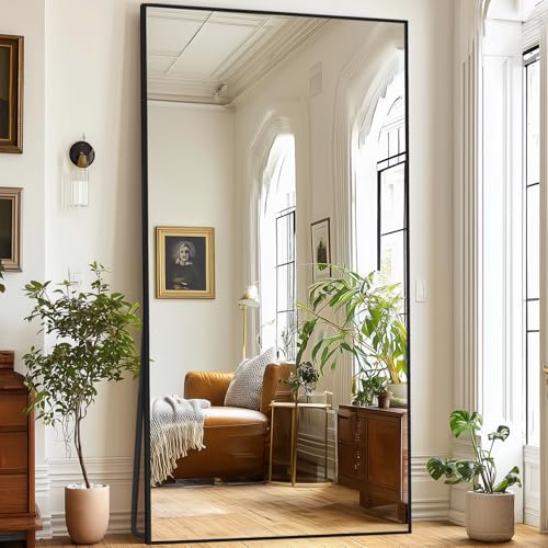 Image of LFT HUIMEI2Y 79 inchx39 inch Full Length Mirror, Black Floor Mirror