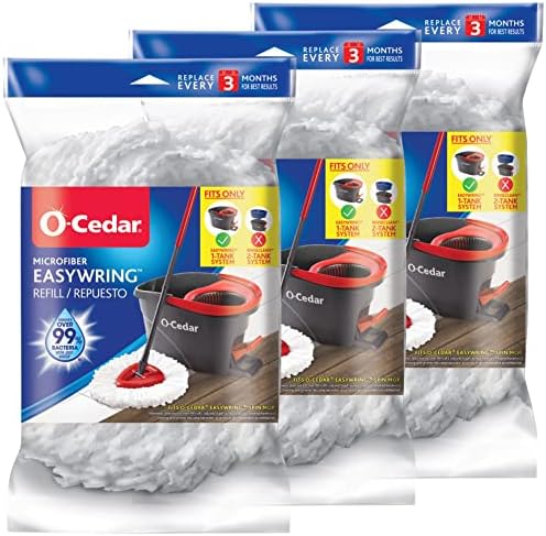 O-Cedar EasyWring Spin Mop Refill, (3-Pack)