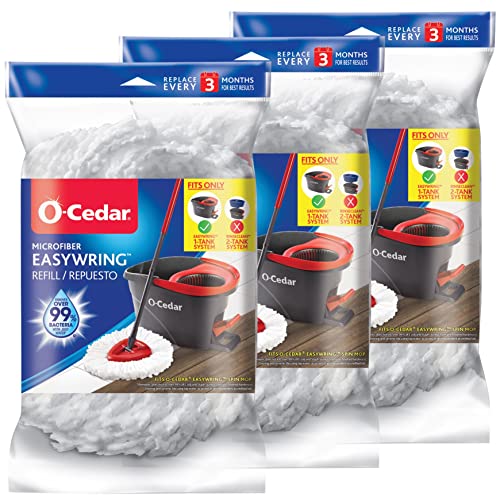 O-Cedar Easywring Spin Mop Refill, (3-Pack) #TOP2