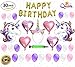 Quality Party Supplies Unicorn Party Supplies and Decorations for Kids, Cute Glitter Unicorn Headband for Birthday Girl, Foil & Latex Balloons, Gold Happy Birthday Banner w/FREE Air Pump