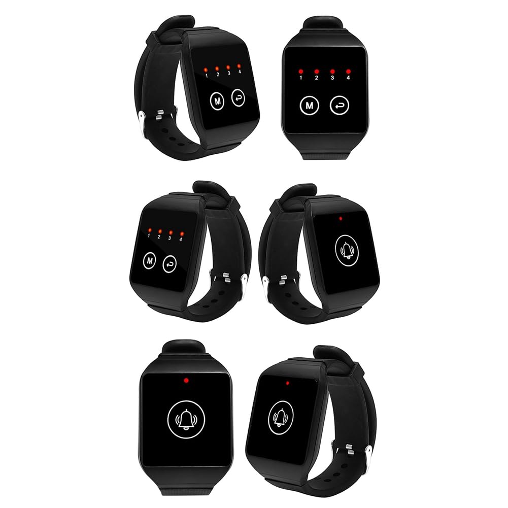 Récepteur de Montre Sans Fil pour Serveur, Appel de Restaurant, Téléavertisseur pour Maison, Café, Dentiste, Bureau, Conférence Téléphonique