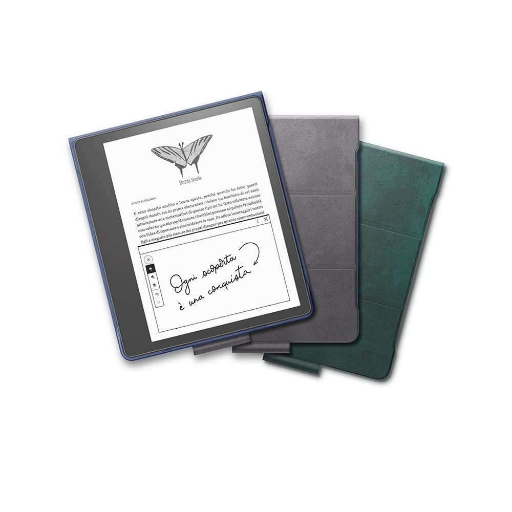 Custodia in pelle per Amazon Kindle Scribe di prima qualità, con copertina pieghevole e aggancio magnetico | Compatibile solo con Kindle Scribe | design leggero e sottile | Verde