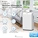 Mobiles Klimagerät 4-in-1 (16.000 BTU/h) mit Heizfunktion, WIFI, Fernbedienung, LCD-Display, Timer und automatischer Verdunstung - Weiß, geeignet für Räume bis 58 m²
