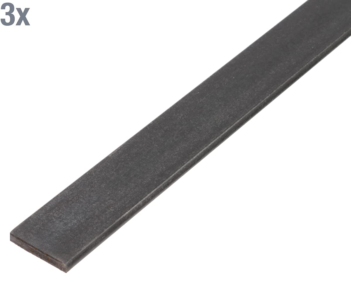 Alberts 423957 Flachstange | Stahl | 1000 x 30 x 2 mm | 3er Set