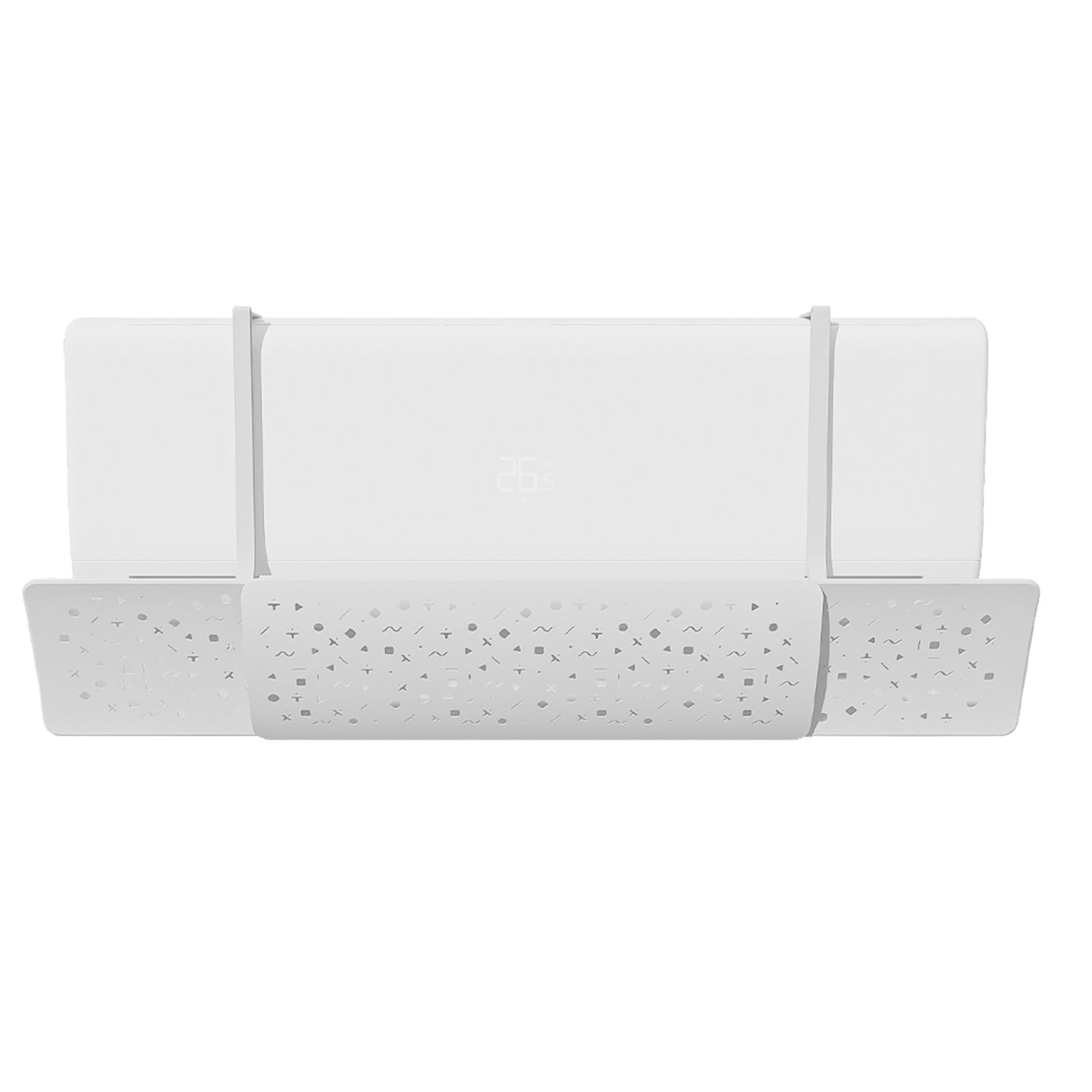BHGFYXBS Retractable Air Conditer Vent R Adjustable 120° Baffle For Wall Mounted Ac Easy Hanging Installat Abs Material For Optimal Air Flow Control