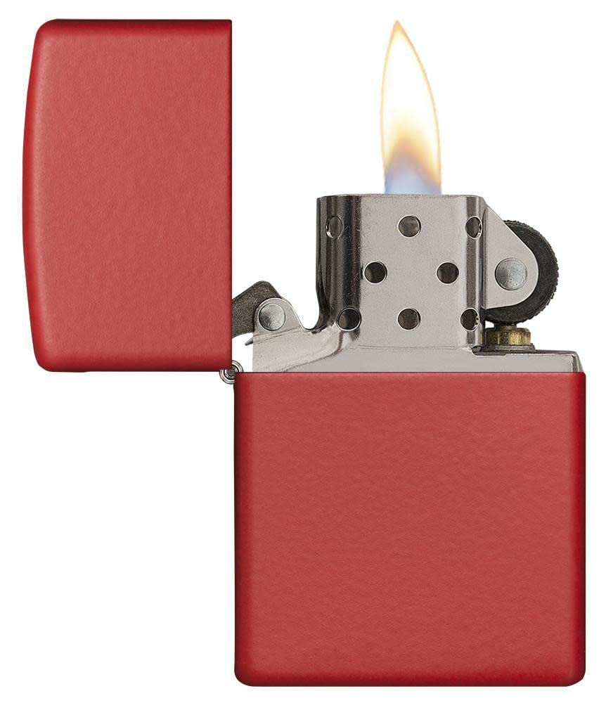 Personalized Matt Red Zippo Lighter - Laser Engraving - Christmas, Halloween & Valentines Day Gift