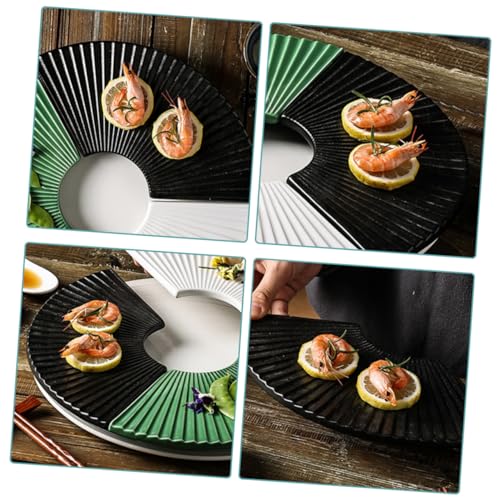 Plato sushi cerámico ULTECHNOVO forma abanico miniatura 5