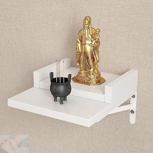 Étagère murale autel Bouddha pagode Dieu de la Richesse en bois