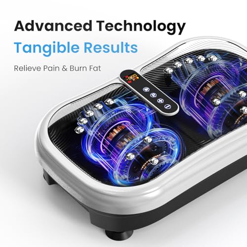 Image of AXV Vibration Plate Fitness Platform Exercise Machine Vibrating Shaking Full Body Shaker Workout Vibrate Stand Shake Board Sport for Weight Loss Fat Burner for Gym Home Office