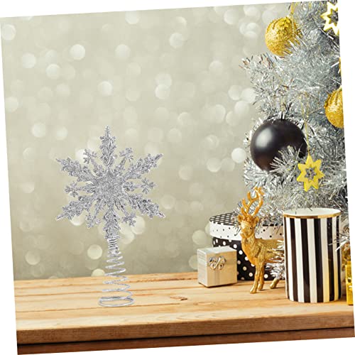Estrella para árbol de Navidad y adornos brillantes para fiestas festivas 6