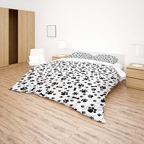 Housse de couette chat et chien en microfibre supérieure Cheshongg Queen Size - 5