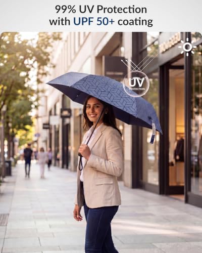 Image of Destinio Small Umbrella for Travel, SPF 50+ UV Coating for Sun Protection, 5 Fold Manual Open, Pocket Size Compact Capsule Umbrella for Women, Kids, Foldable Lightweight Portable Mini Summer Umbrellas and Sun (MINI SIZE NOT FOR HEAVY RAIN)