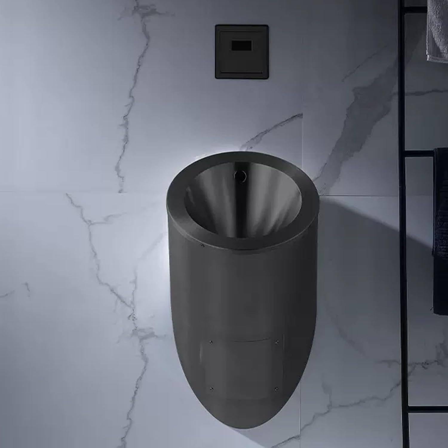 Orinal de descarga automática con sensor – Diseño antiolor montado en la pared para baños comerciales y domésticos, ideal para inodoros públicos, higiene y solución de ahorro de agua
