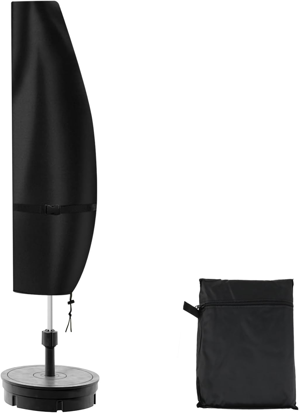 Patio Umbrella Cover, 420D Oxford Waterproof Outdoor Cantilever Offset Banana Style Umbrella Cover for 9 Feet to 13 Feet Garden Umbrellas