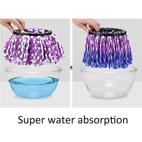 Balai rotatif pour sol impeccable avec têtes microfibre et brosse - 4