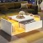 Glass Top & Led - White