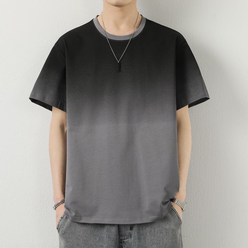 T-shirt en coton homme coupe ample style coréen décontracté chic - 2