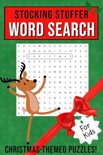 Stocking Stuffer Word Search For Kids: Christmas-Themed Puzzle Activity Book for Girls and Boys 6-12